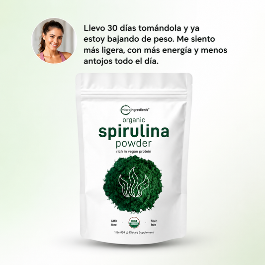 EL ALIMENTO QUE ESTÁ AYUDANDO A MILES DE MUJERES A QUEMAR GRASA — ESPIRULINA ORGÁNICA