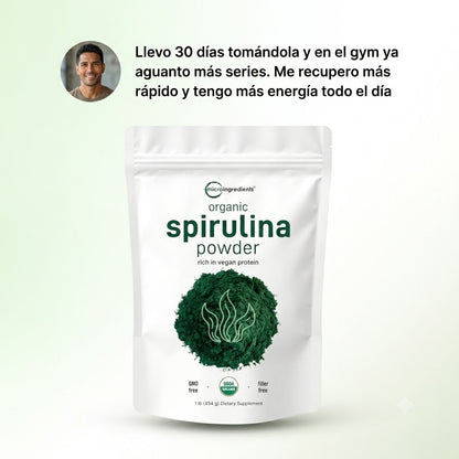EL ALIMENTO CON MÁS PROTEÍNA DEL MUNDO — ESPIRULINA ORGÁNICA