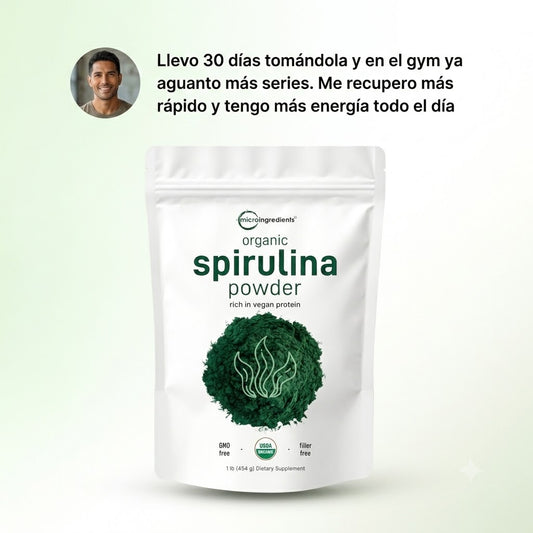 EL ALIMENTO CON MÁS PROTEÍNA DEL MUNDO — ESPIRULINA ORGÁNICA