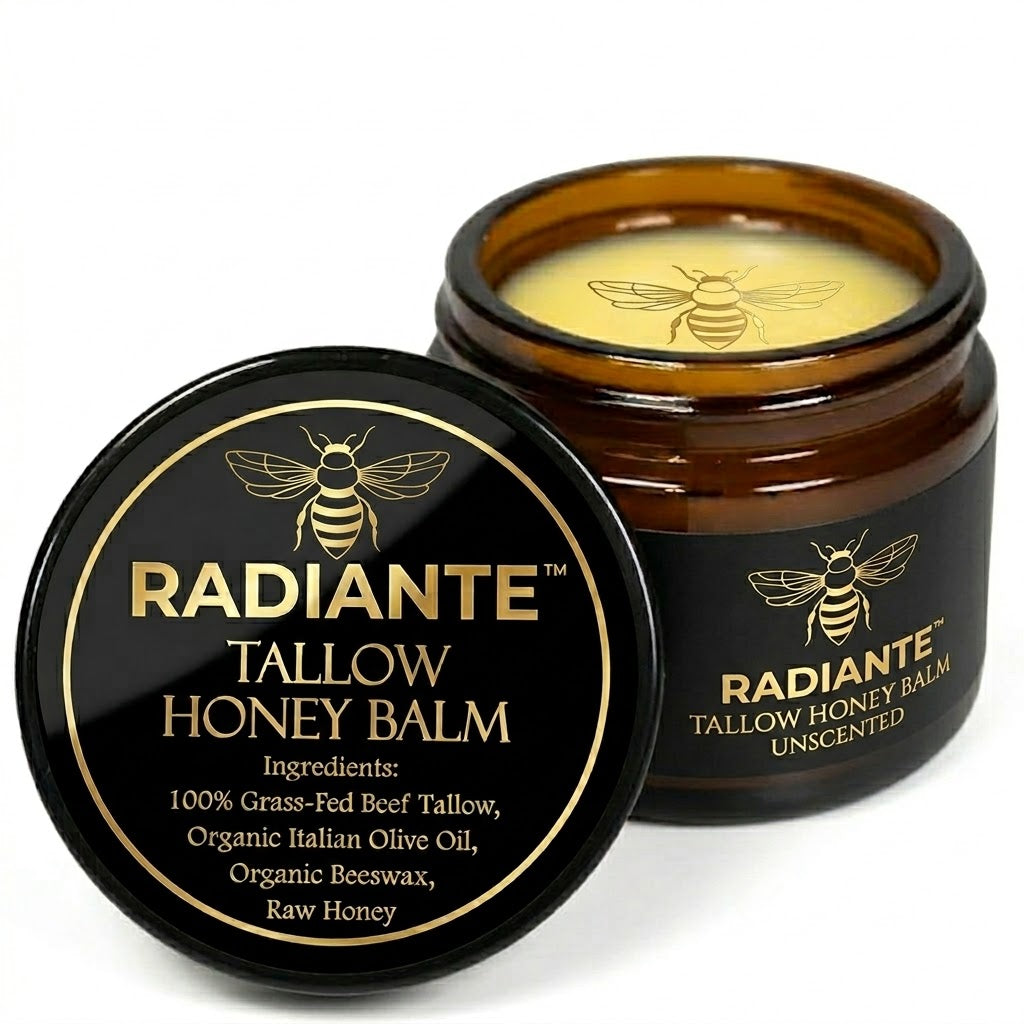BALSAMO DE SEBO DE RES Y MIEL RADIANTE™.
